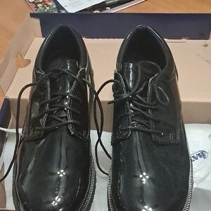 Bates Shiny Black Derby Shoes